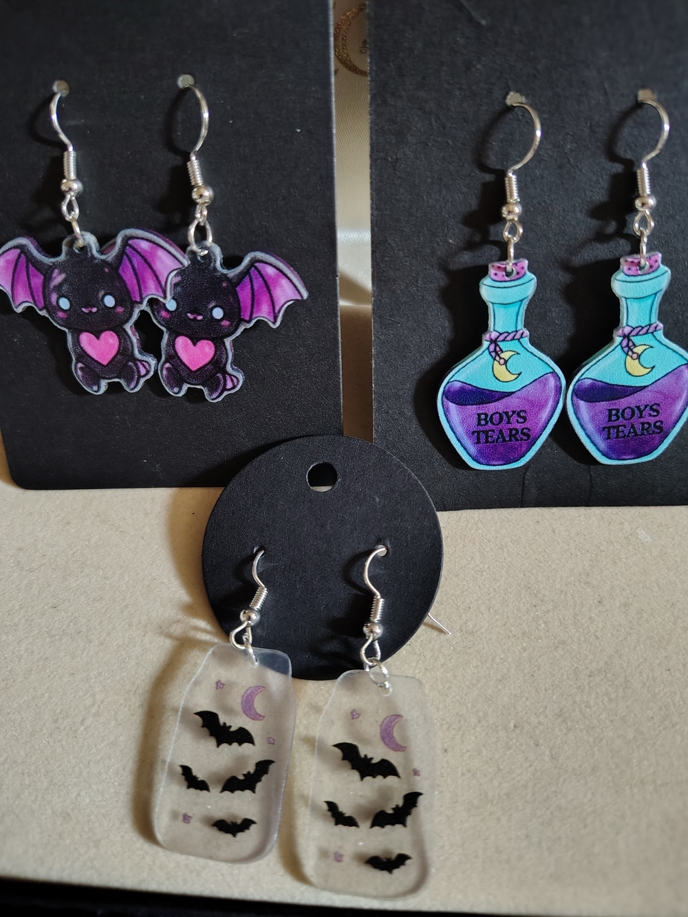 🎃New Set of 3 Halloween Gothic Spooky Drop Earrings 🎃
